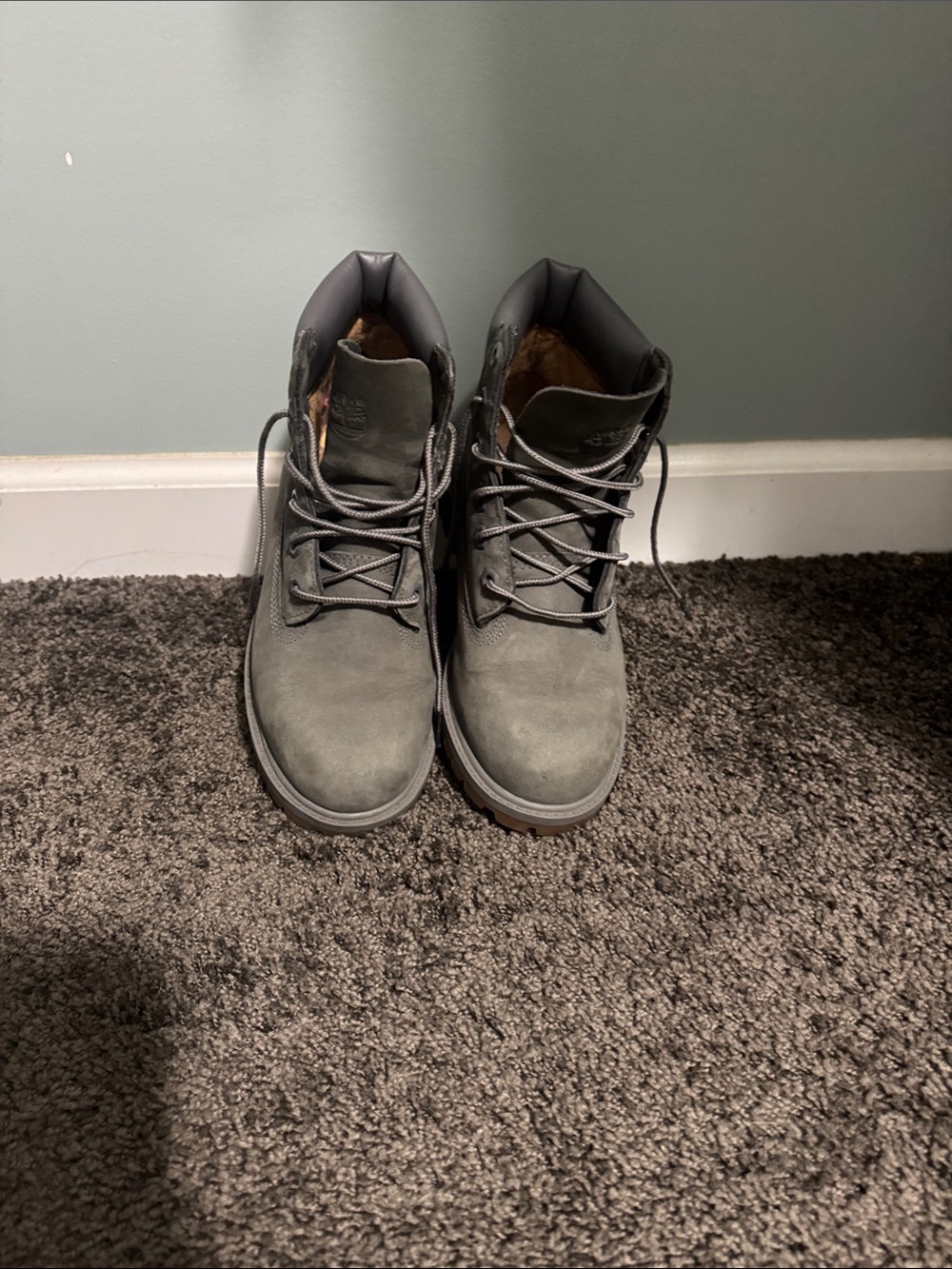 Timberland Kids Gray Waterproof Lace-Up Boots